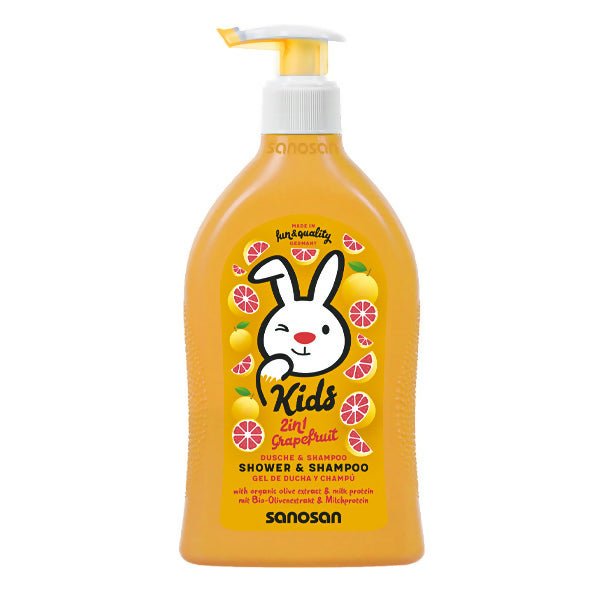 សាប៊ូកក់ដុស2ឆ្នាំឡើង Sanosan Grapefruit 400ml - សាប៊ូកក់ ដុសកូនក្មេង (Baby Shampoo Body Wash)