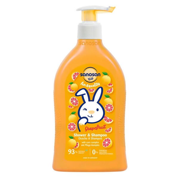 សាប៊ូកក់ដុស2ឆ្នាំឡើង Sanosan Grapefruit 400ml - សាប៊ូកក់ ដុសកូនក្មេង (Baby Shampoo Body Wash)