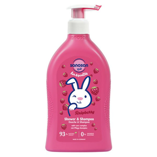 សាប៊ូកក់ដុស2ឆ្នាំឡើង Sanosan Raspberry 400ml - សាប៊ូកក់ ដុសកូនក្មេង (Baby Shampoo Body Wash)