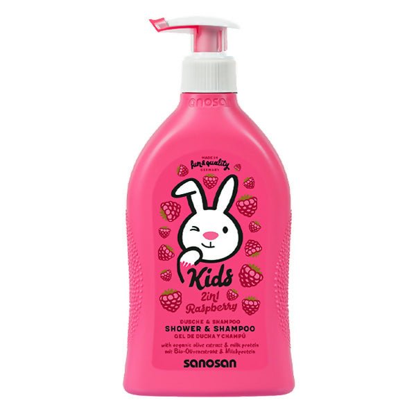 សាប៊ូកក់ដុស2ឆ្នាំឡើង Sanosan Raspberry 400ml - សាប៊ូកក់ ដុសកូនក្មេង (Baby Shampoo Body Wash)