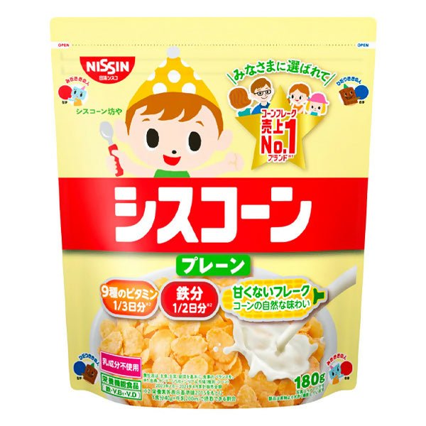 នំក្មេង 3y+ Nissin Ceral Ciscorn Big Plain 180g - នំកូនក្មេង (Baby Cakes)