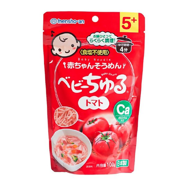 គុយទាវកូនក្មេង 5m+ Somen Mensho - An Tomato Calcium Supplement Noodle 100g - អាហារក្មេង (Baby Food)