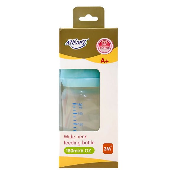 ដប Anfantz6oz A+ Wide Neck Feeding Bottle - ដបដោះគោ ដបទឹក & ក្បាលប្តូរ (Milk Bottle Water Bottle & Changing Pads)