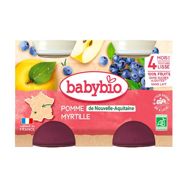 បង្អែមក្មេង Babybio Pomme & Myrtille (2x130g) - ទឹកផ្លែឈើ & អាហារក្មេង (Fruit juice & baby food)