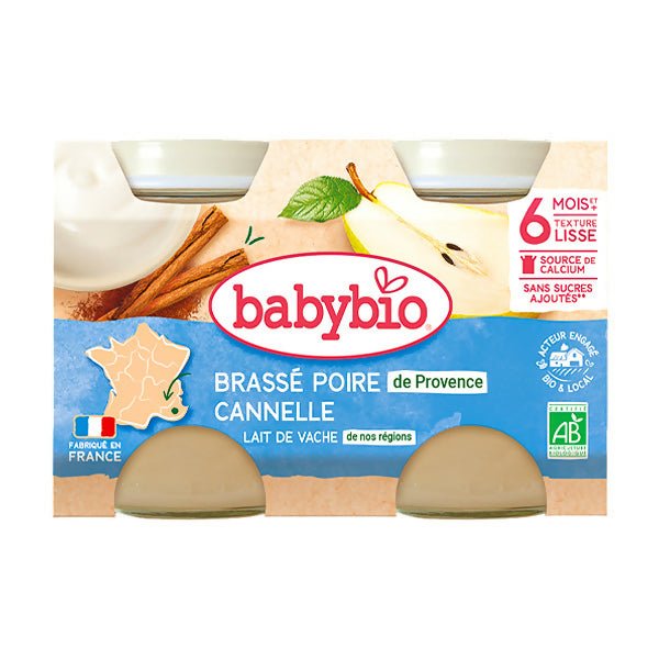 យ៉ាអ៊ួក្មេង Babybio Yoghurt Pear Cinnana 2x130g - ទឹកផ្លែឈើ & អាហារក្មេង (Fruit juice & baby food)