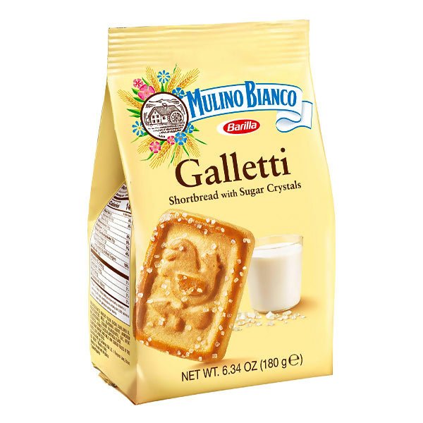 នំខូឃី Barilla Galletti Shortbread & Sugar Crystals 180g - ស្ករគ្រាប់ & នំ (Candy & Cake)