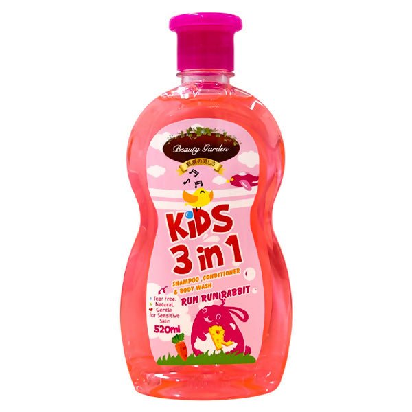 សាប៊ូកក់សក់ដុសខ្លួនកូនក្មេង BG Kids Shampoo 3in1 Run Run Rabbit 520ml - សាប៊ូកក់ ដុសកូនក្មេង (Baby Shampoo Body Wash)