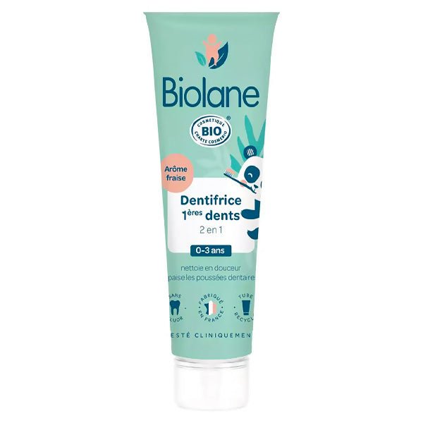 ថ្នាំដុសធ្មេញ Biolane Organic First Teethpaste 50ml 0m+ - ថ្នាំដុសធ្មេញកូនក្មេង មនុស្សធំ និងច្រាសដុសធ្មេញ (Baby Toothpaste, Adult Toothbrushes & Toothbrushes)