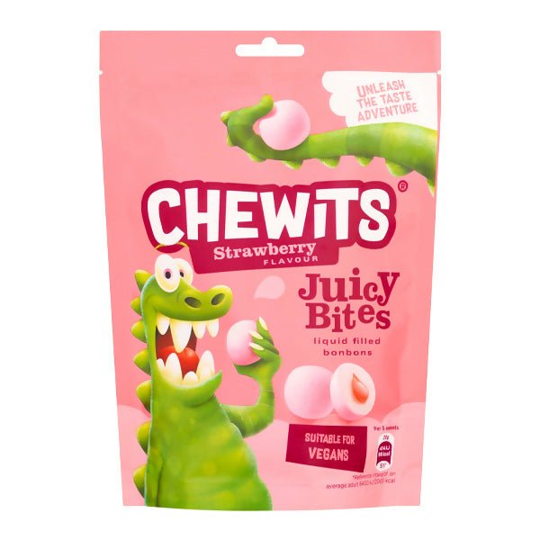 ស្ករទន់ៗ Chewits Strawberry Juicy Bites 115g - ស្ករគ្រាប់ & នំ (Candy & Cake)