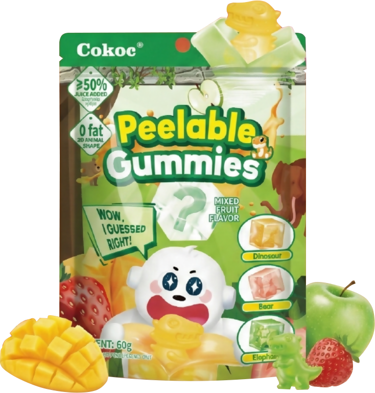 COKOC PEELABLE GUMMIES - 3D Animal Shape Mixed Fruit Flavor 60g - Others