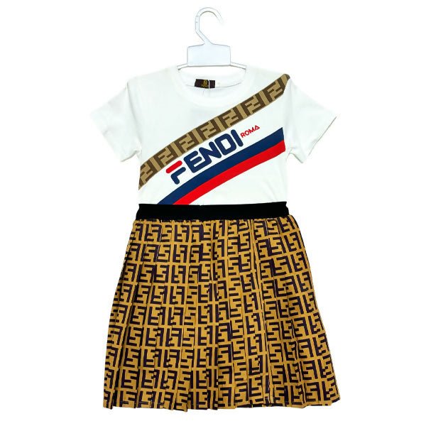 ឈុតសំពត់ D0000087 Fendi Girl Clothes Set (Skirt) 110 - 160 - ឈុតកាដូ (Gift Sets)