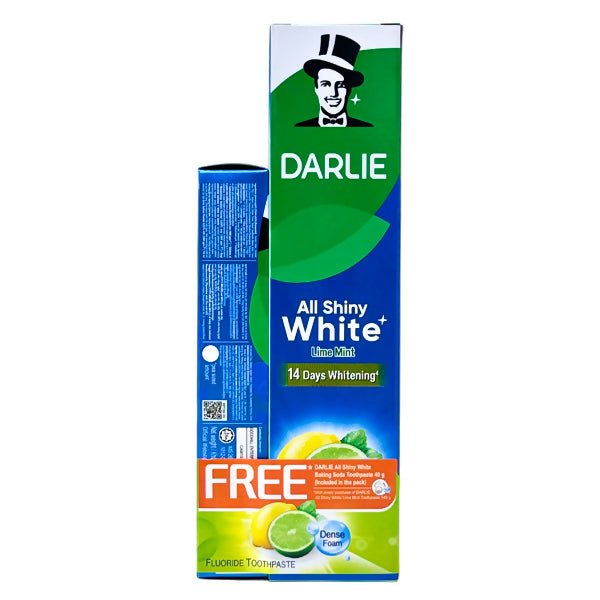 ថ្នាំដុសធ្មេញ Darlie All Shiny White Lime Mint 140g - ថ្នាំដុសធ្មេញកូនក្មេង មនុស្សធំ និងច្រាសដុសធ្មេញ (Baby Toothpaste, Adult Toothbrushes & Toothbrushes)