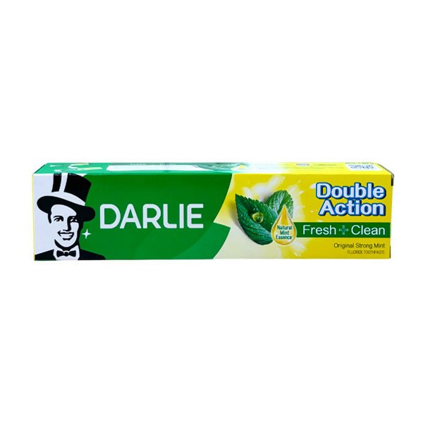 ថ្នាំដុសធ្មេញ Darlie Double Action Natural Mint 140g - ថ្នាំដុសធ្មេញកូនក្មេង មនុស្សធំ និងច្រាសដុសធ្មេញ (Baby Toothpaste, Adult Toothbrushes & Toothbrushes)