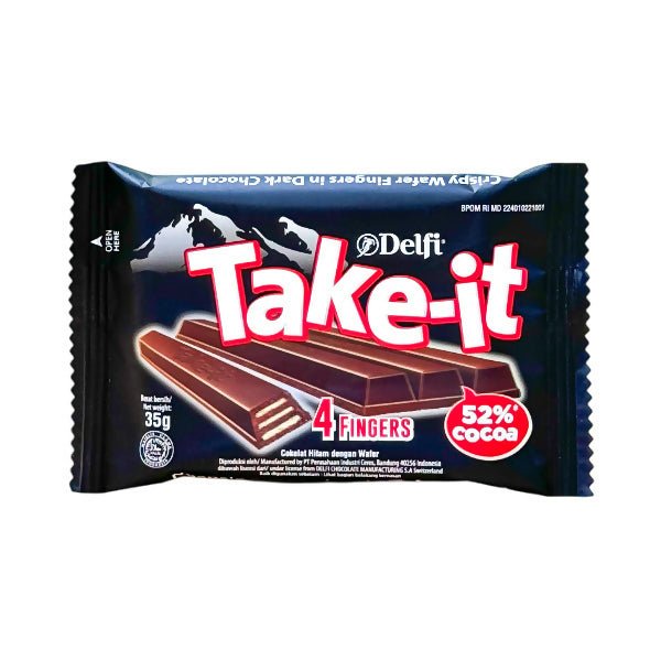 នំសូកូឡា Delfi Take - it Dark 4 Fingers - ស្ករគ្រាប់ & នំ (Candy & Cake)