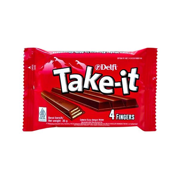 នំសូកូឡា Delfi Take - it Milk 4 Fingers - ស្ករគ្រាប់ & នំ (Candy & Cake)