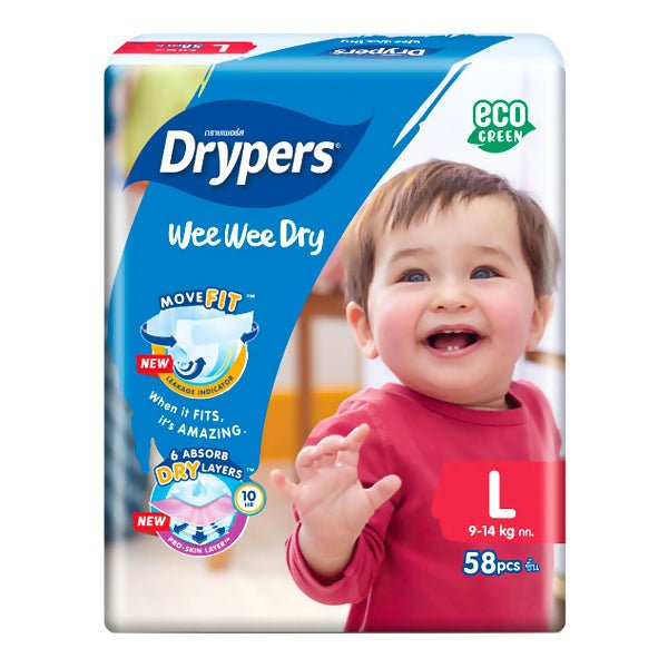 ខោទឹកនោមបកបិទ Drypers L58pcs Wee Wee Dry - ខោទឹកនោម (Diapers)