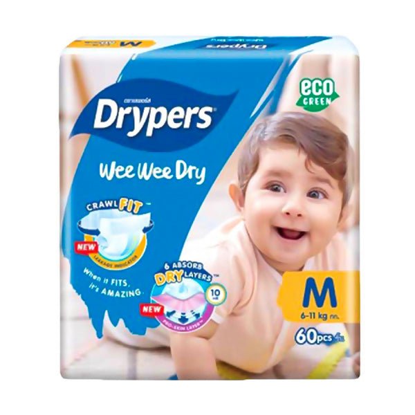ខោទឹកនោមបកបិទ Drypers M60pcs Wee Wee Dry - ខោទឹកនោម (Diapers)