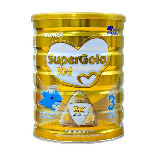 ម្សៅទឹកដោះគោ Dumex SuperGold Kid 3 (800g) New - ម្ស៉ៅទឹកដោះគោ & ទឹកដោះគោទឹក (Milk Powder & Milk)