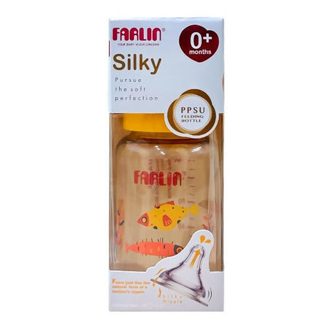ដប Farlin 5oz Silky Nipple Orange PPSU Feeding Bottle - ដបដោះគោ ដបទឹក & ក្បាលប្តូរ (Milk Bottle Water Bottle & Changing Pads)