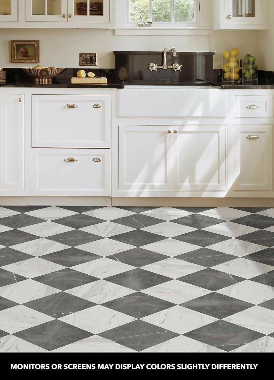 FloorPops x Chris Loves Julia 12 - in by 12 - in Bonneville Grey & White Marble Peel & Stick Floor Tiles - New Constructions