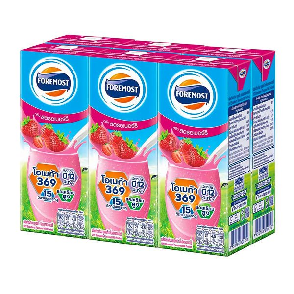 ទឹកដោះគោ Foremost Strawberry 225ml - ម្ស៉ៅទឹកដោះគោ & ទឹកដោះគោទឹក (Milk Powder & Milk)