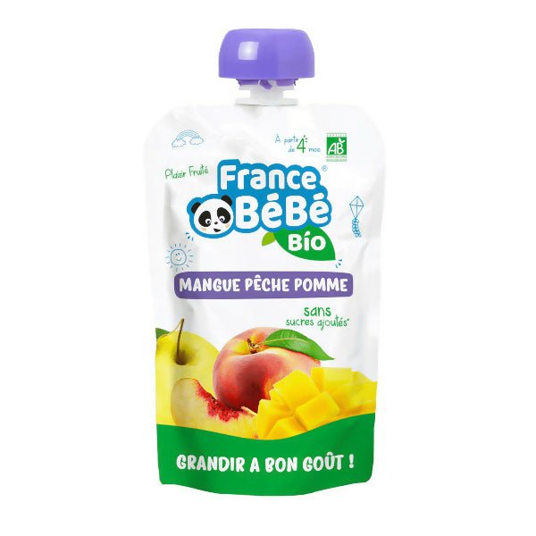អាហារក្មេង France BeBe Mangue Peche Pomme - ទឹកផ្លែឈើ & អាហារក្មេង (Fruit juice & baby food)