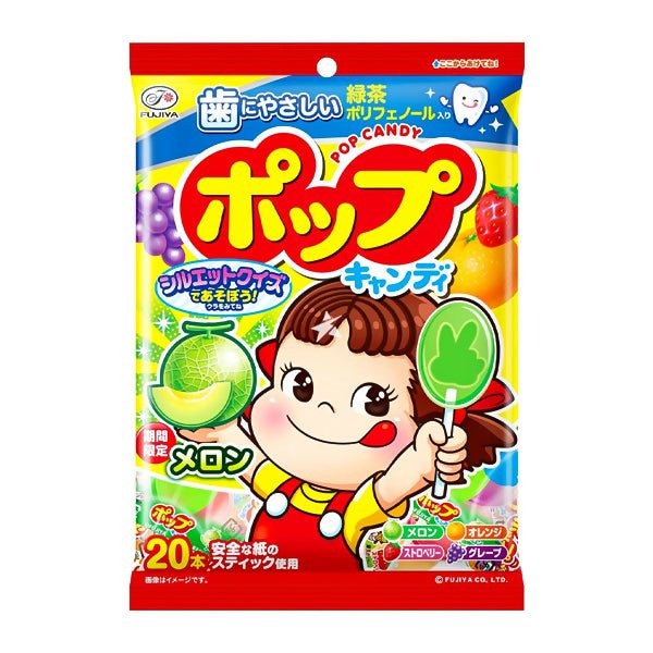 ស្គរគ្រាប់ក្មេង Fujiya Pop Candy Fruit Lollipop Kids - ស្ករគ្រាប់ & នំ (Candy & Cake)