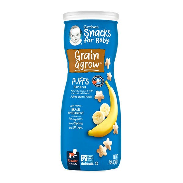 នំកូនក្មេង Gerber Puff Banana 8m+ - នំកូនក្មេង (Baby Cakes)