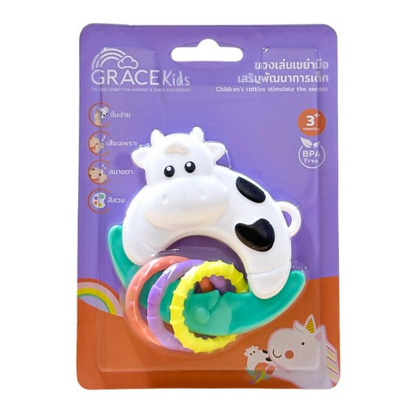 ជ័រកាន់លេង GraceKids Children's Rattles Stimulate The Senses 3m+ - ដបដោះគោ ដបទឹក & ក្បាលប្តូរ (Milk Bottle Water Bottle & Changing Pads)