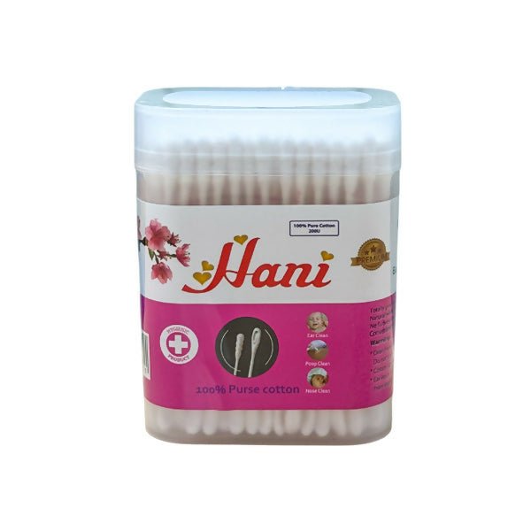 សំឡីត្រចៀក Hani 200U Special Baby Cleaning Swabs - កន្សែងសើម ក្រដាសស្ងួត និងសំឡីត្បាលត្រចៀក (Wet Wipes, Dry Paper & Earwax)