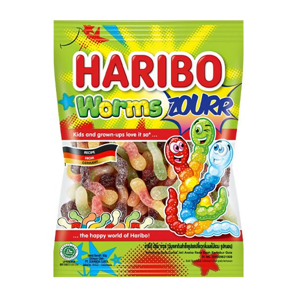 ស្ករស្វិត Haribo Worms 160g - ស្ករគ្រាប់ & នំ (Candy & Cake)