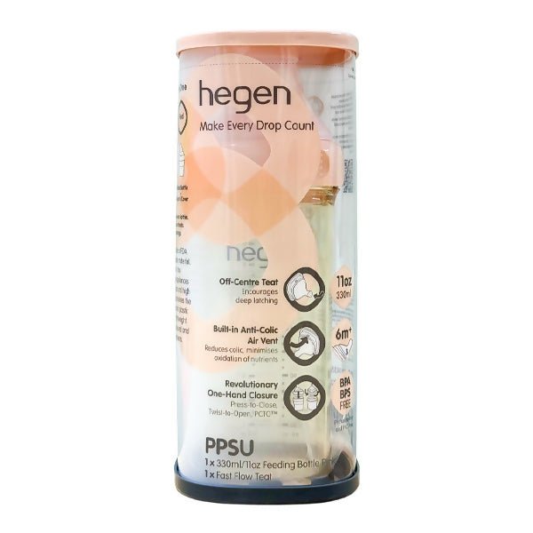 ដប Hegen 11oz Feeding Bottle Pink - ដបដោះគោ ដបទឹក & ក្បាលប្តូរ (Milk Bottle Water Bottle & Changing Pads)