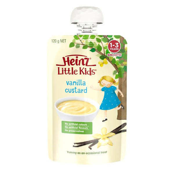 អាហារក្មេង Heinz 13years Little Kids Vanilla Custard 120g - អាហារក្មេង (Baby Food)