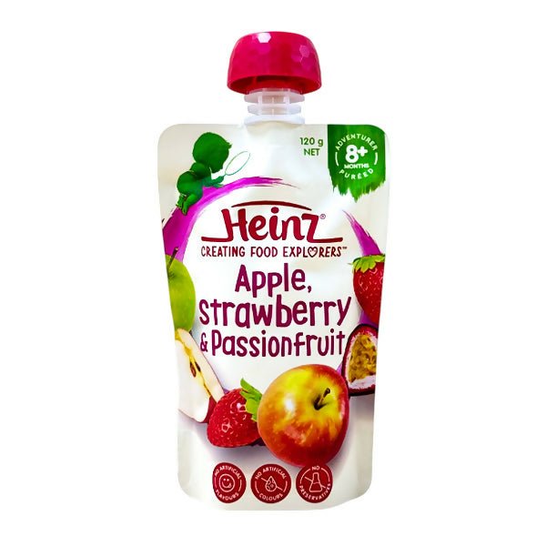 អាហារក្មេង Heinz Apple Strawberry & Passion 8m+ 120g - ទឹកផ្លែឈើ & អាហារក្មេង (Fruit juice & baby food)