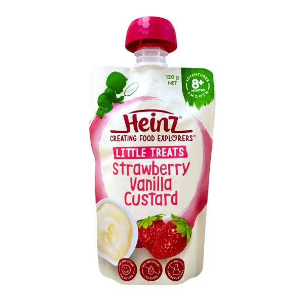 អាហារក្មេង Heinz Strawberry & Vanilla 8m+ 120g - ទឹកផ្លែឈើ & អាហារក្មេង (Fruit juice & baby food)