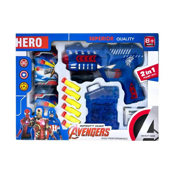 កាំភ្លើង Hero 2in1 Power Gun Toys - ឡាន & ម៉ូតូអាគុយ & កង់ (Cars & Motorcycles Batteries & Bicycles)