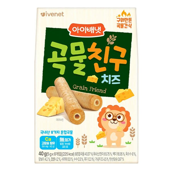 នំក្មេង Ivenet Bebe Grain Friend Cheese (40g) - នំកូនក្មេង (Baby Cakes)