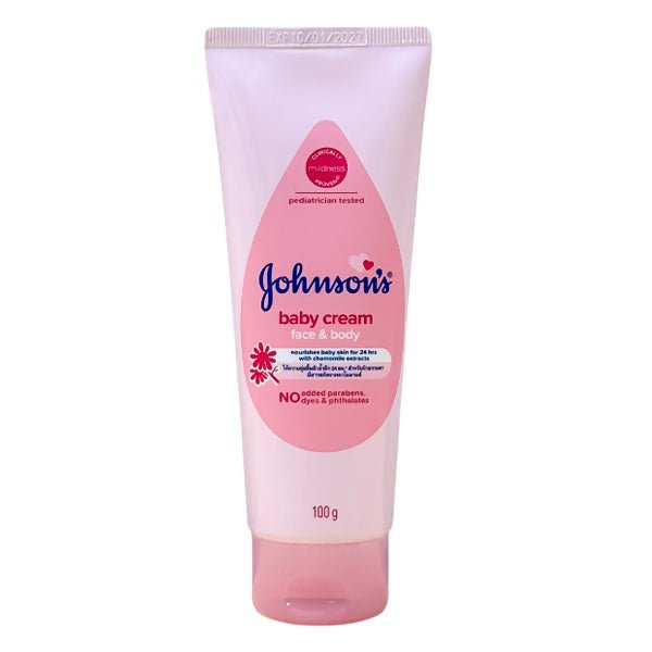 ក្រេមលាបមុខ Johnson's Baby Cream Face & Body Pink 100g - ឡេរនិងគ្រីមសម្រាប់ក្មេង (Baby Lotions & Creams)