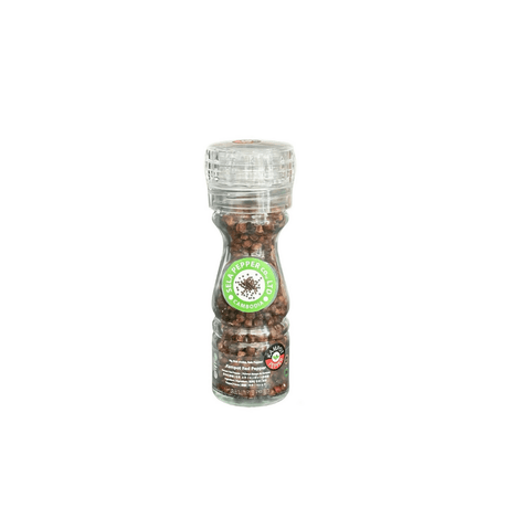 Kampot Red Peppercorn in Glass Bottle with Adjustable Grinder 40g - Healthy Food