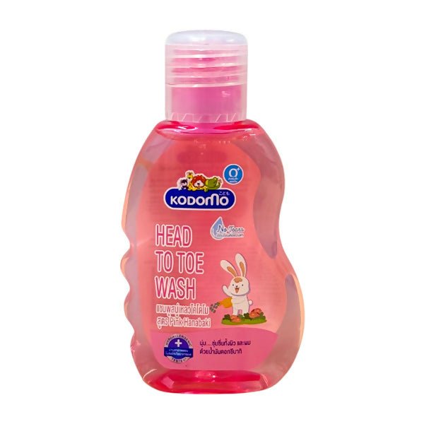 សាប៊ូកក់ដុស Kodomo Head To Toe Wash 100ml Pink - សាប៊ូកក់ ដុសកូនក្មេង (Baby Shampoo Body Wash)