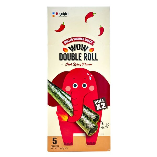 សារ៉ាយ Kokiri Wow Double Roll Seaweed Hot Spicyl Flavor 5g - ស្ករគ្រាប់ & នំ (Candy & Cake)