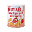 នំកំប៉ុង Little Bio Baby Finger Puffs Strawberry & Banana 36g (6m+) - នំកូនក្មេង (Baby Cakes)