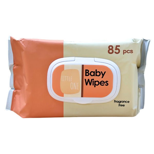 ក្រដាស់សើម Little One Baby Wipes Fragrance Free 85pcs - កន្សែងសើម ក្រដាសស្ងួត និងសំឡីត្បាលត្រចៀក (Wet Wipes, Dry Paper & Earwax)