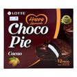 នំពងទា Lotte Choco Pie Cacao 12packs - ស្ករគ្រាប់ & នំ (Candy & Cake)