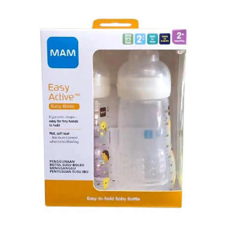 ααααΉαααααα MAM BN0000 Easy Active 2x270ml Feading Bottle White - ααααααα ααααΉα & ααααΆαααααΌα (Milk Bottle Water Bottle & Changing Pads)