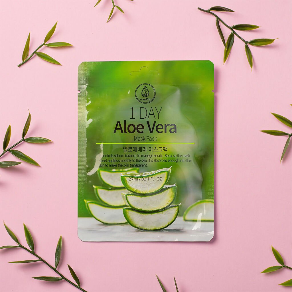 MEDB 1 Day Aloe Vera Mask Pack - Cosmetic Product