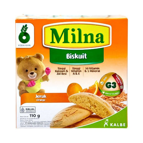 នំកូនក្មេង Milna Baby Buscuit 6+ Month 130g (Ornage) - នំកូនក្មេង (Baby Cakes)