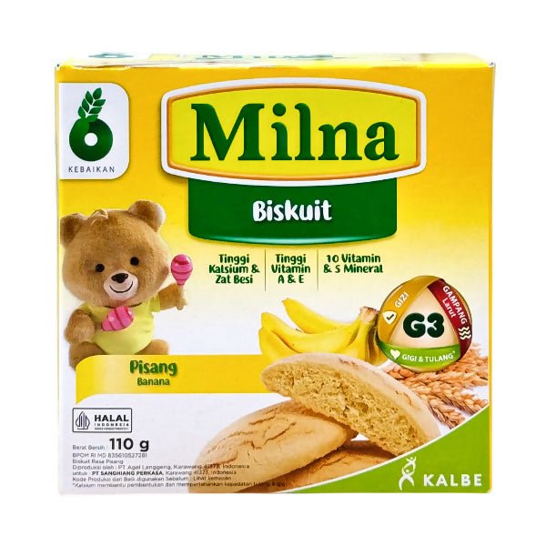 នំក្មេង Milna Baby Buscuit Banana 130g - នំកូនក្មេង (Baby Cakes)