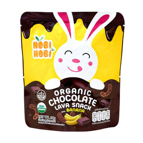 នំក្មេង Nobi Nobi Organic Chocolate Lava Snack with Banana 20g - នំកូនក្មេង (Baby Cakes)