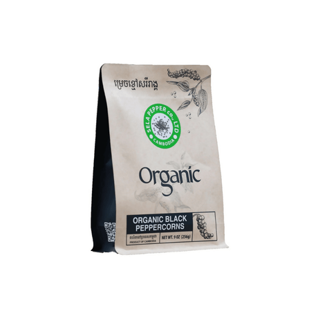 Organic Black Peppercorn in Paper Bag 256g - Healthy Food